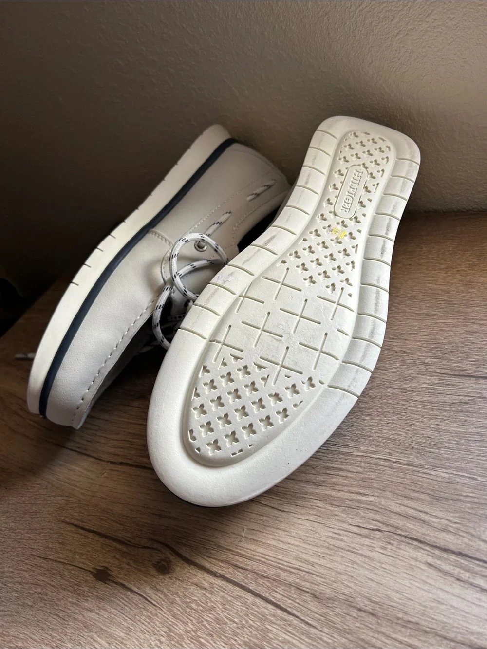 NWOT Men's Casual Boat Shoe in Beige - Lace-Up Slip-On